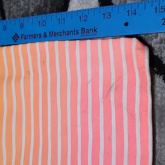 VICTORIA SECRET OMBRE NEON STRIPES CANVAS TOTE BAG - Picture 8 of 11